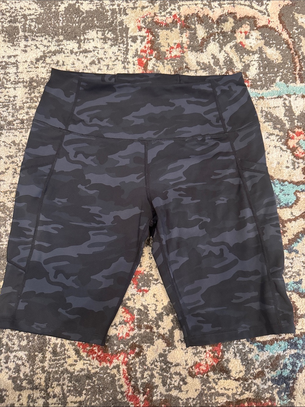Camo biker shorts